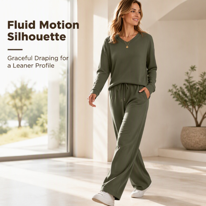 Women's Casual Top & Pants 2-Piece Lounge Set