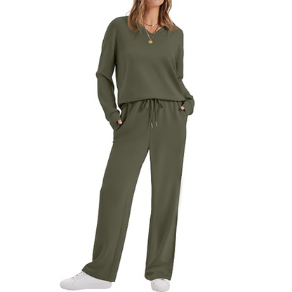 Women's Casual Top & Pants 2-Piece Lounge Set