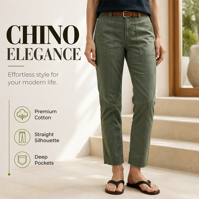 Women's Casual Straight Leg Cargo Pants