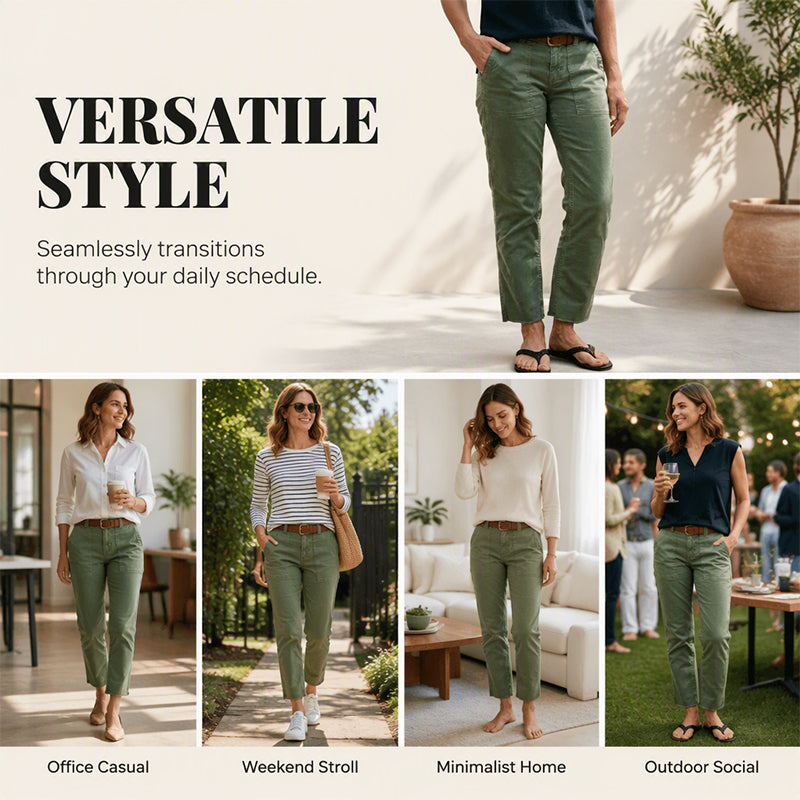 Women's Casual Straight Leg Cargo Pants
