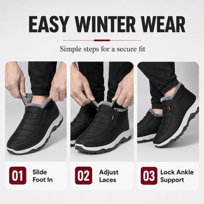 Men's Winter Warm Slip-On Snow Boots