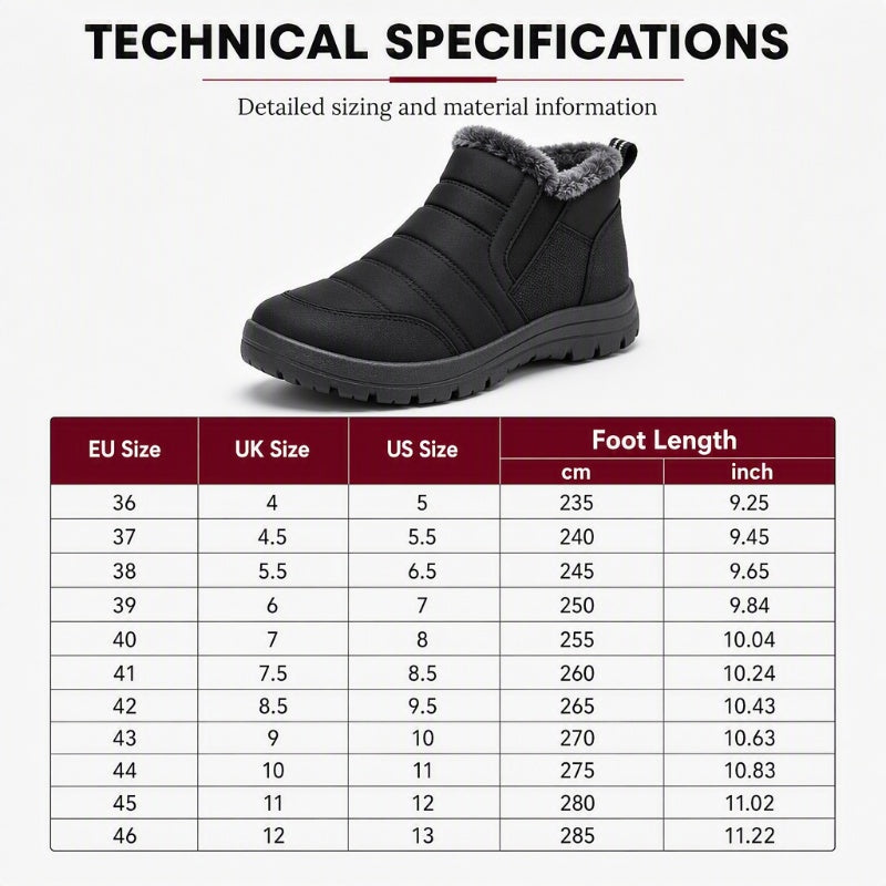 Men's Winter Warm Slip-On Snow Boots