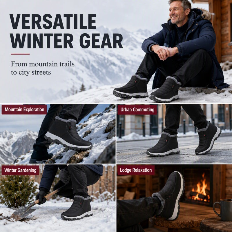 Men's Winter Warm Slip-On Snow Boots