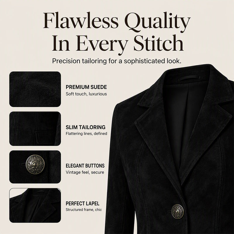 Women's Suede Slim Fit Blazer