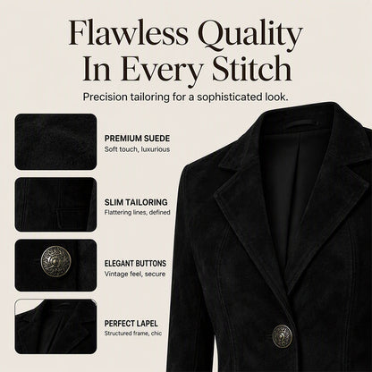 Women's Suede Slim Fit Blazer