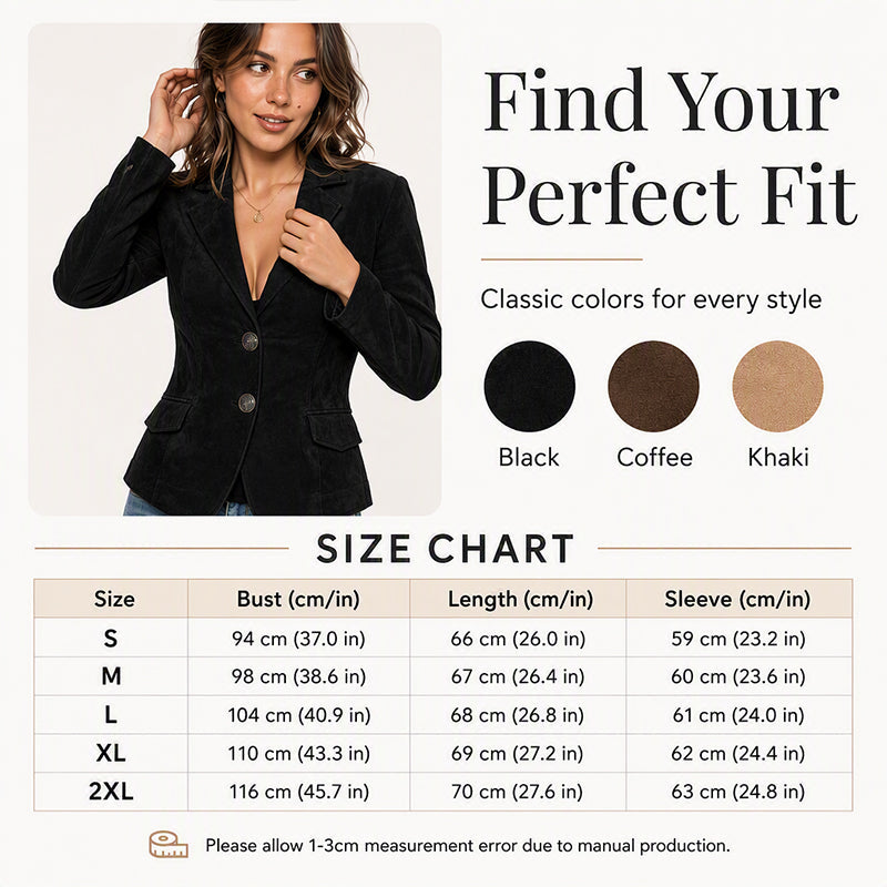 Women's Suede Slim Fit Blazer