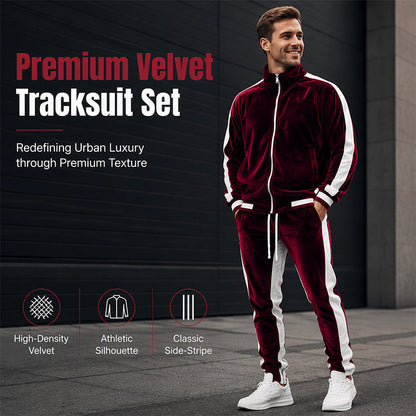 Premium Velvet Men's Tracksuit Set