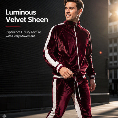 Premium Velvet Men's Tracksuit Set