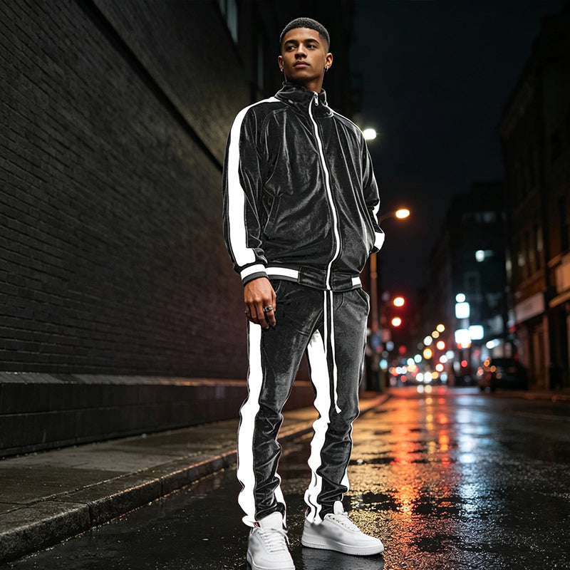 Premium Velvet Men's Tracksuit Set