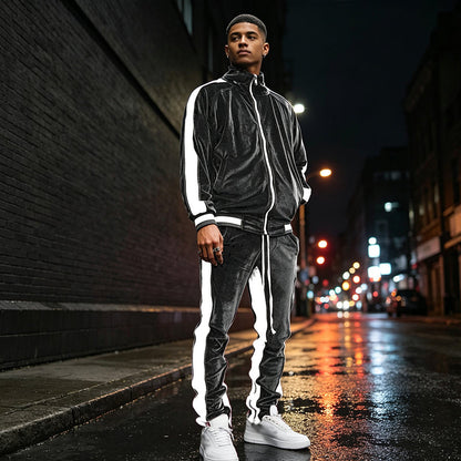Premium Velvet Men's Tracksuit Set