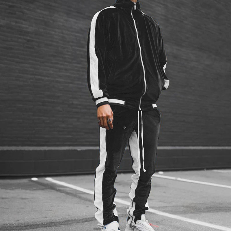 Premium Velvet Men's Tracksuit Set