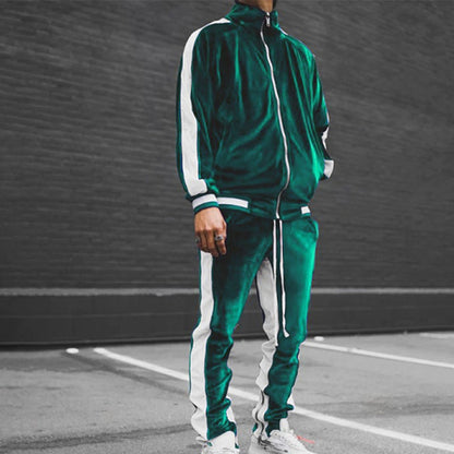 Premium Velvet Men's Tracksuit Set