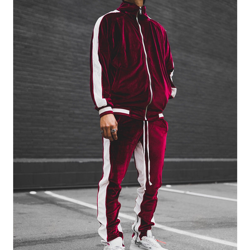 Premium Velvet Men's Tracksuit Set