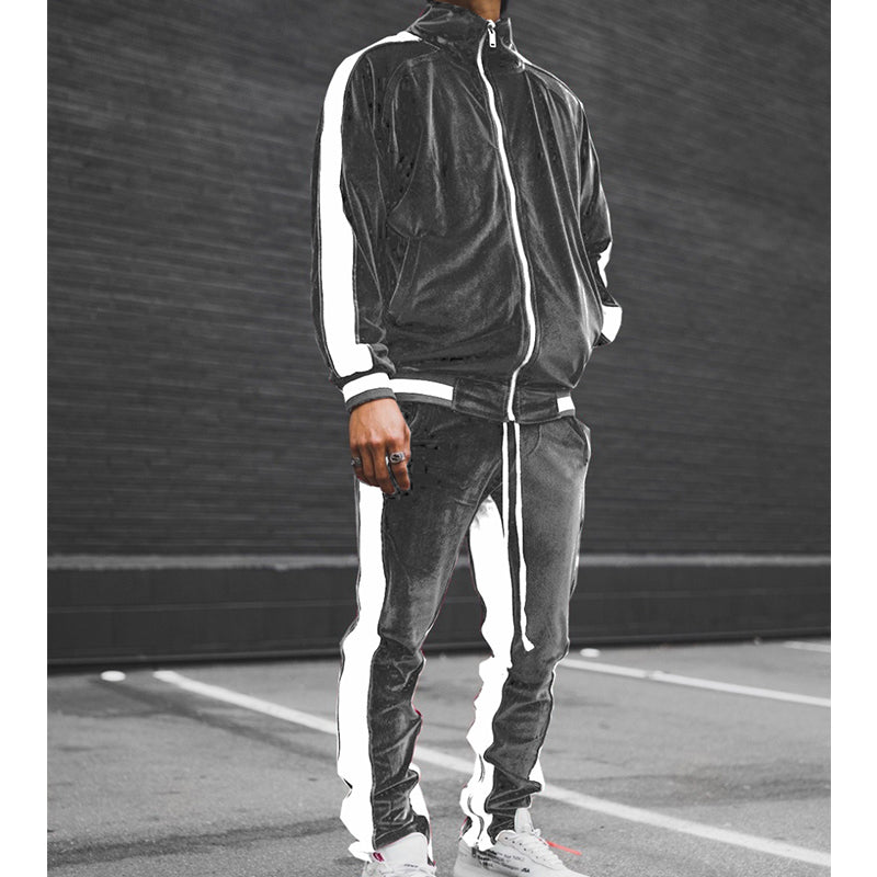 Premium Velvet Men's Tracksuit Set