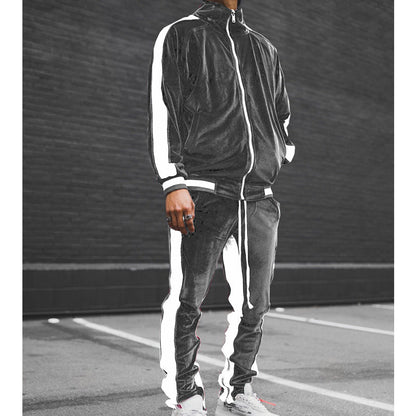 Premium Velvet Men's Tracksuit Set