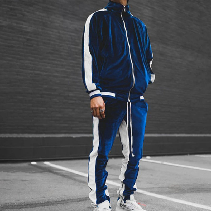 Premium Velvet Men's Tracksuit Set