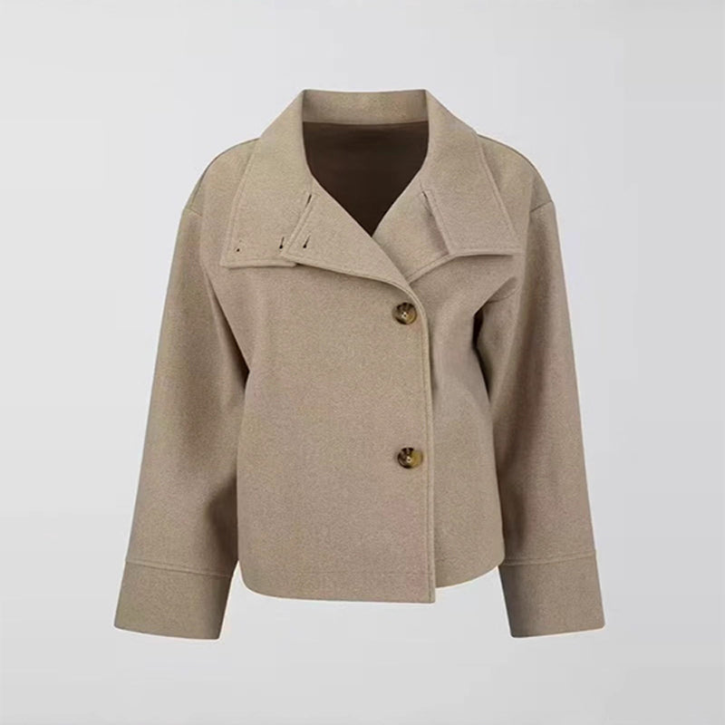 Women's Stand Collar Single-Breasted Short Coat