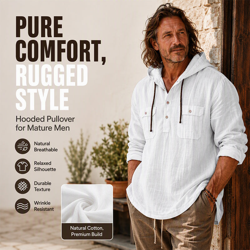 Men's Casual Long Sleeve Hooded Shirt
