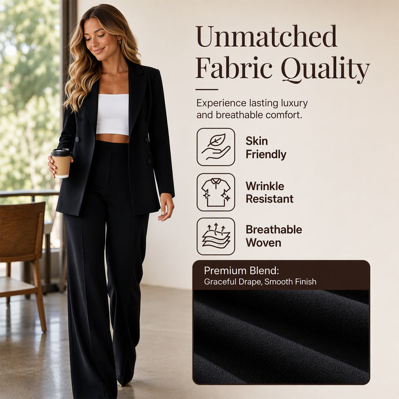 Women's Elegant Blazer Pants 2-Piece Set
