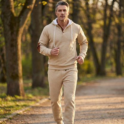 Men's Casual Hooded Tracksuit Set