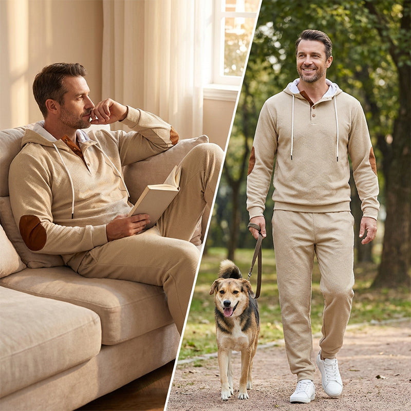 Men's Casual Hooded Tracksuit Set
