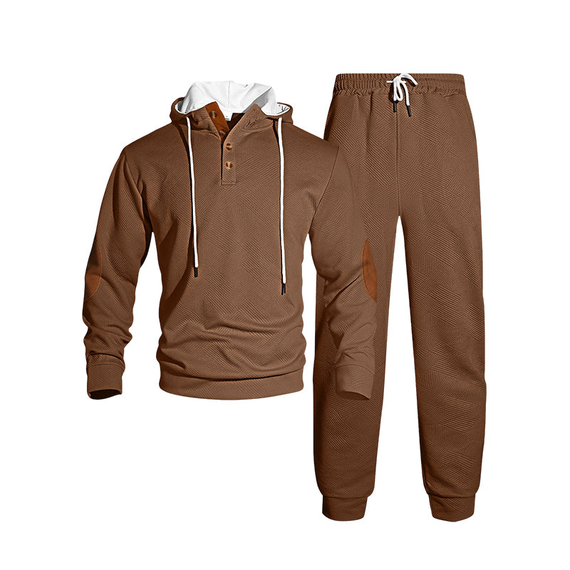 Men's Casual Hooded Tracksuit Set