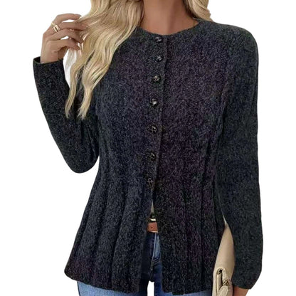 Women's Cable Knit Button-Down Cardigan