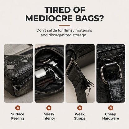 PU Leather Square Crossbody Bag for Men