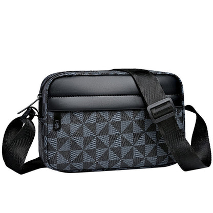 PU Leather Square Crossbody Bag for Men