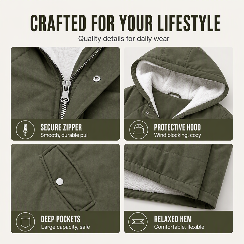 Women's Thickened Hooded Winter Jacket