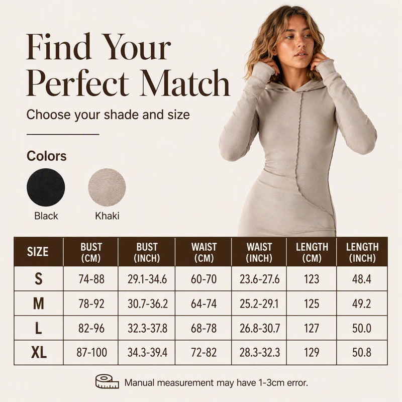Women's Slim-Fit Hooded Maxi Dress
