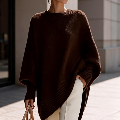 Women's Plus Size Crew Neck Pullover Sweater