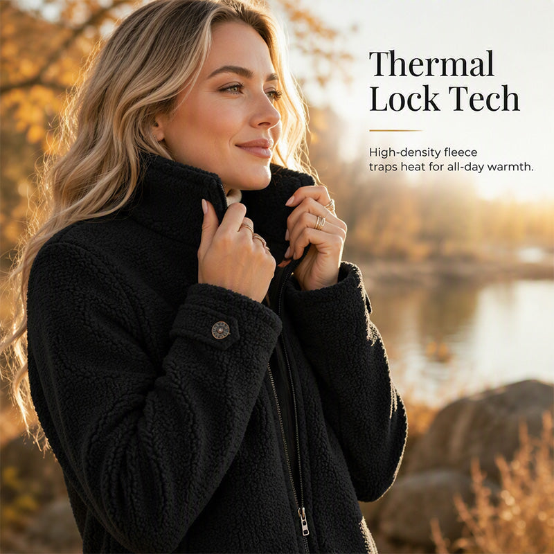 Women's Winter Full Zip Stand Collar Jacket