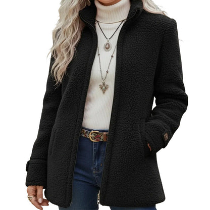 Women's Winter Full Zip Stand Collar Jacket