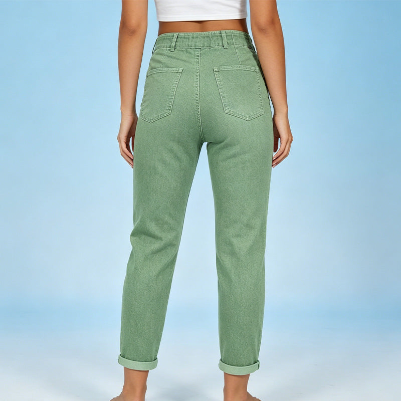 Women's Casual Drawstring Denim Jogger Pants
