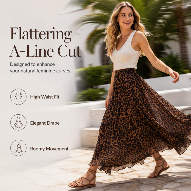 Women's Print A-Line Maxi Skirt