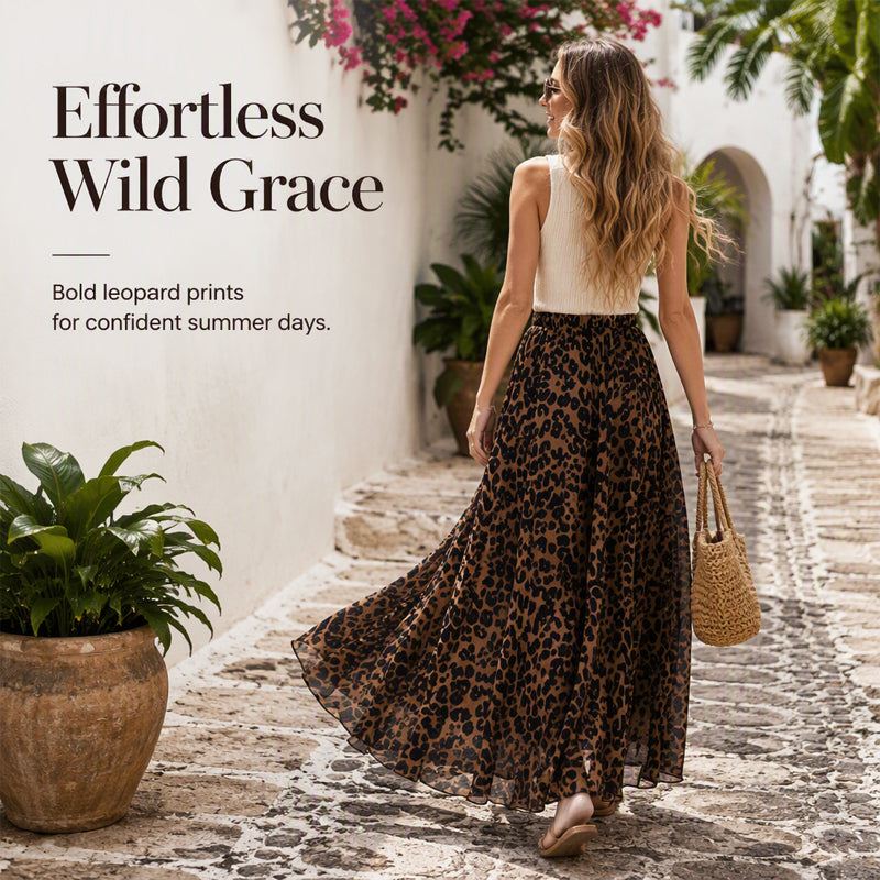 Women's Print A-Line Maxi Skirt