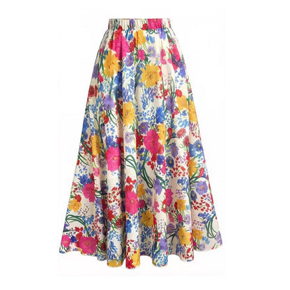 Women's Print A-Line Maxi Skirt