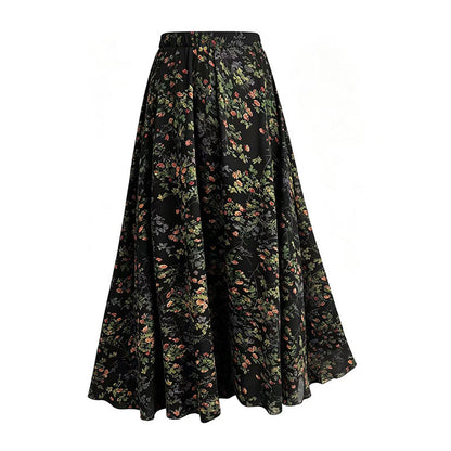 Women's Print A-Line Maxi Skirt