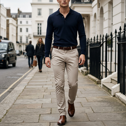 Modern slim-leg stretch pants