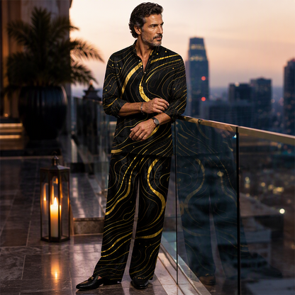 Men's Retro Loose Fit 2-Piece Set