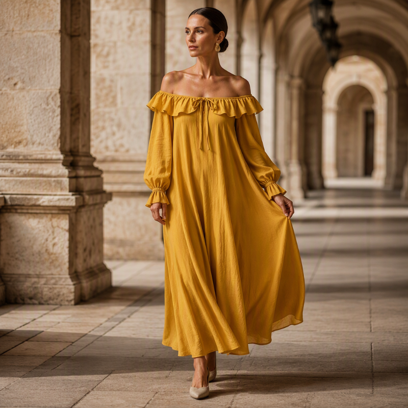 Women's Casual Off-Shoulder Maxi Dress