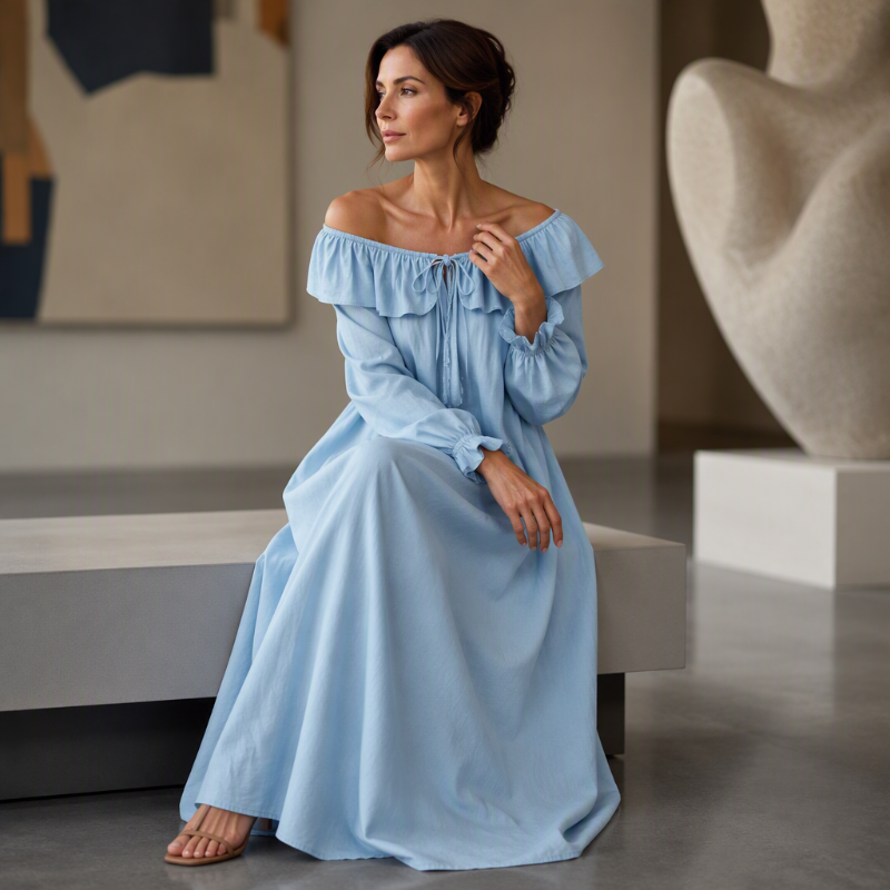 Women's Casual Off-Shoulder Maxi Dress