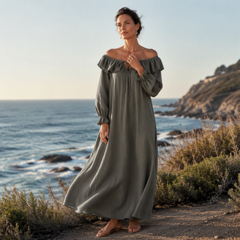 Women's Casual Off-Shoulder Maxi Dress