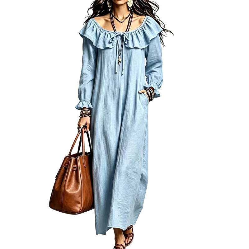 Women's Casual Off-Shoulder Maxi Dress
