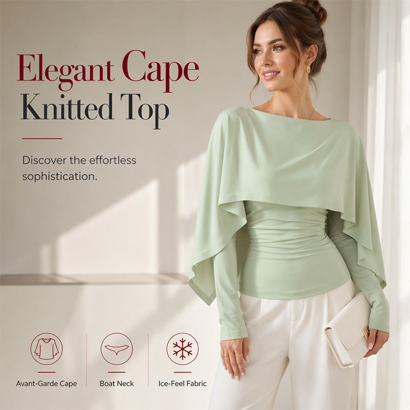 Cooling Cape Knit Top