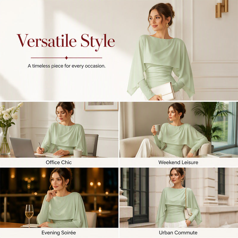 Cooling Cape Knit Top