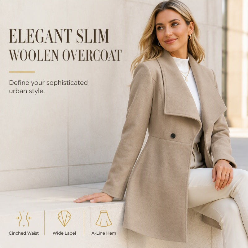 Women's Elegant Slim Fit Lapel Coat