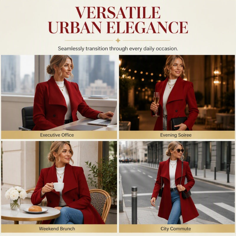 Women's Elegant Slim Fit Lapel Coat