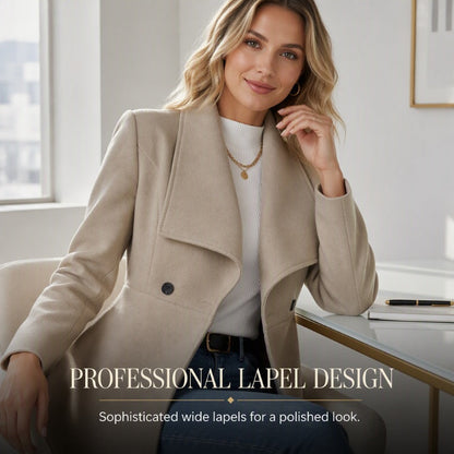 Women's Elegant Slim Fit Lapel Coat